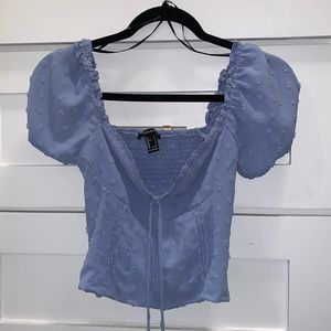Forever 21 Blue Cropped Top Sz S